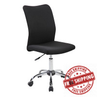 Techni Mobili RTA-K462-BK Modern Armless Task Chair, Black